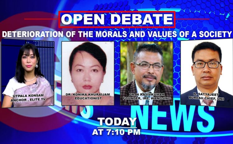  OPEN DEBATE ON Deterioration of the morals and values of a society. | 26th September